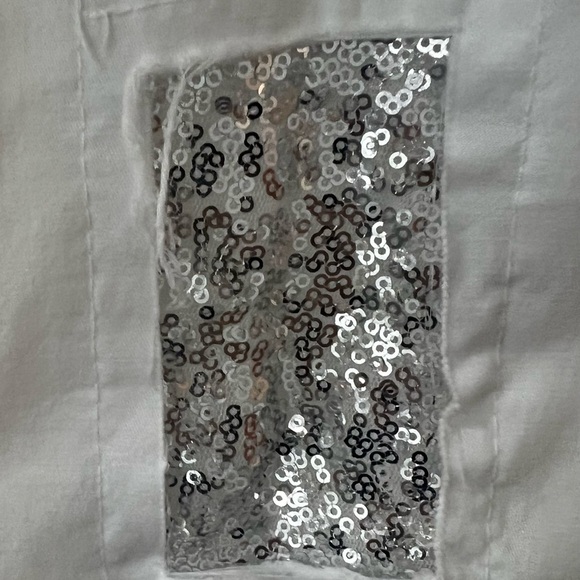 Bella Amore White Pull on Pants with Sparkle Design Size 8 - Picture 4 of 11